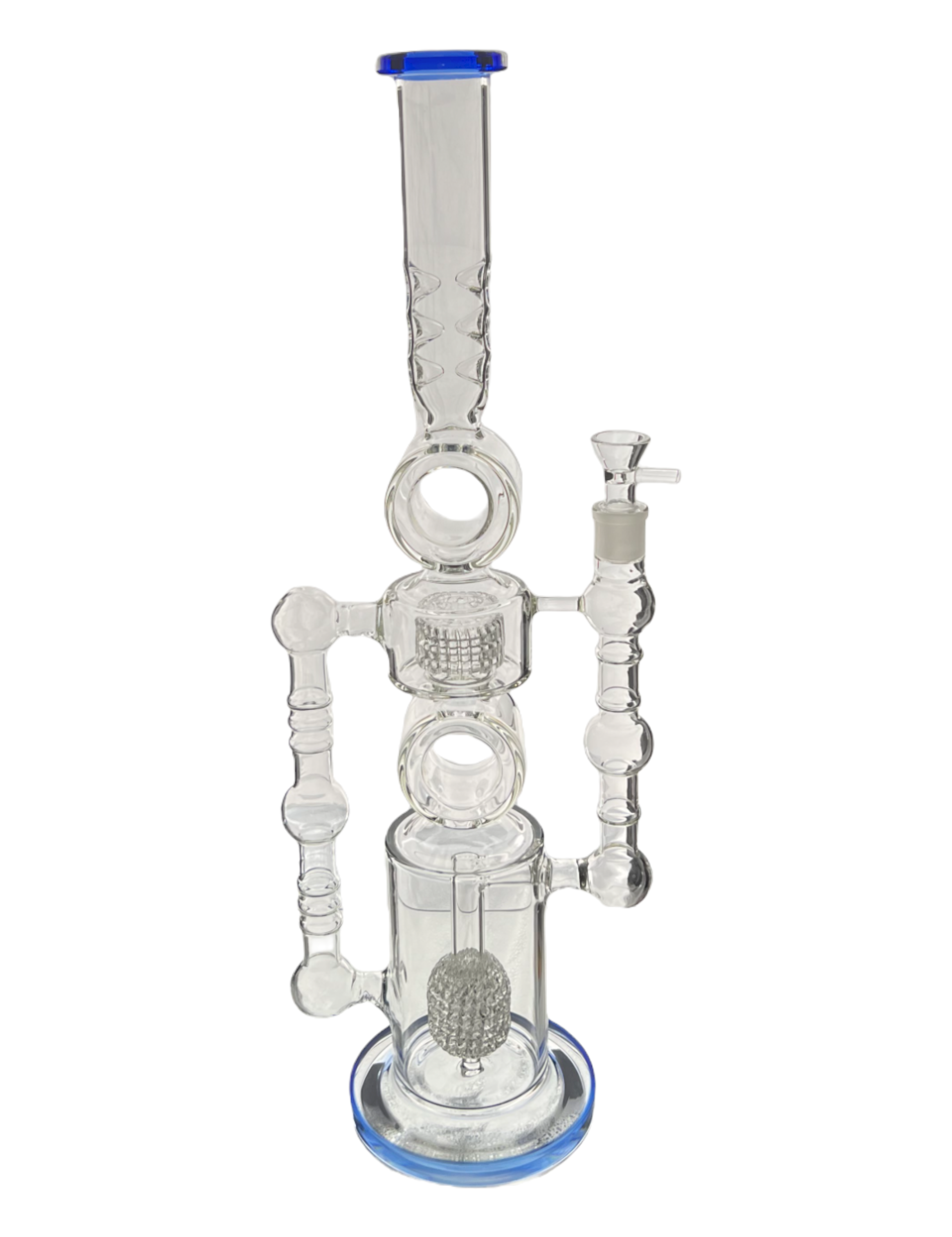 FANCY WATER PIPE,CRYSTEL PERC 2 DONUT RECYCLER WITH METRIX PERC - Limitless Puff