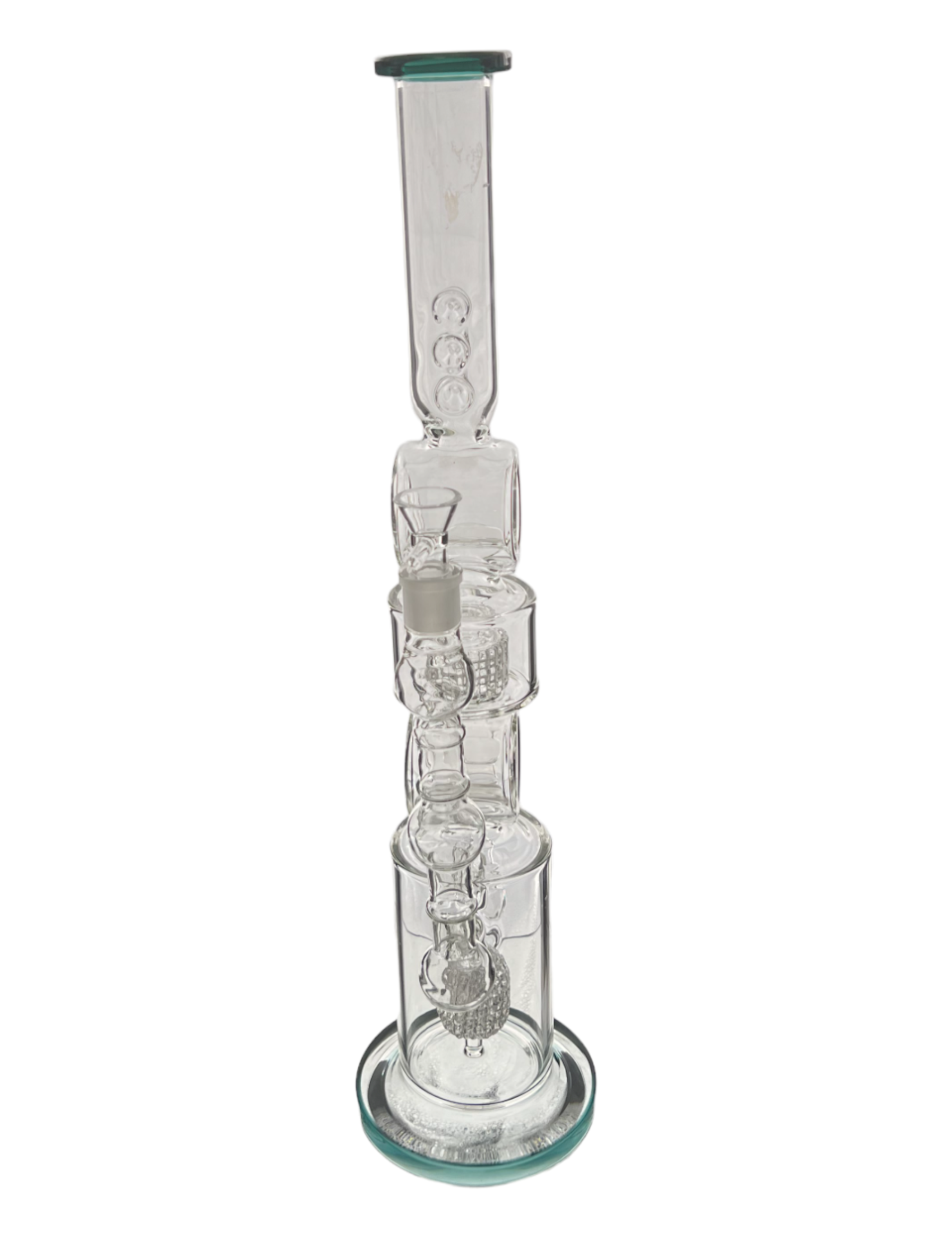 FANCY WATER PIPE,CRYSTEL PERC 2 DONUT RECYCLER WITH METRIX PERC - Limitless Puff