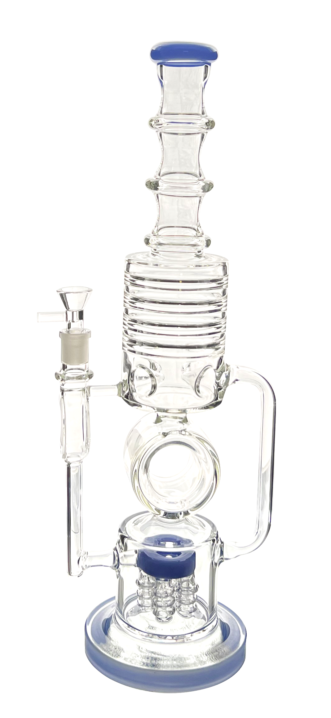 FANCY WATER PIPE WITH SPRIKLER PERC AND DONUT RECYCLER - Limitless Puff