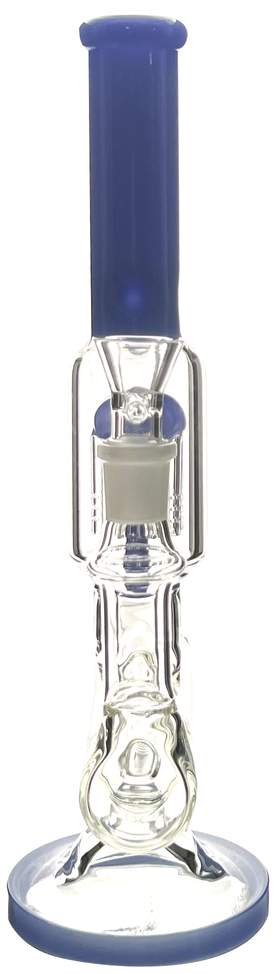 STRAIGHT COLOR TUCE WATER PIPE WITH INLINE PERC AND TREE PERC - Limitless Puff