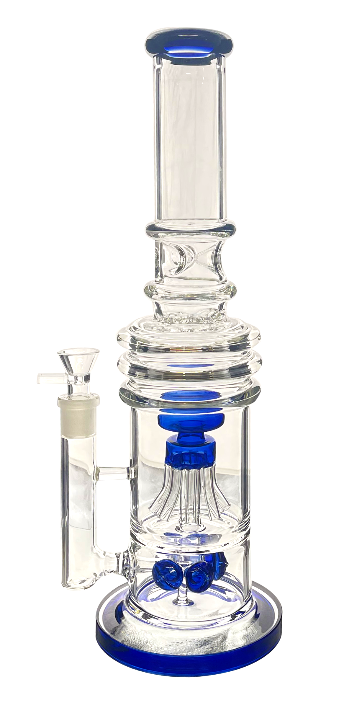 HEAVY WATER PIPE WITH 5 CROSS PERCS AND JELLY PERC - Limitless Puff