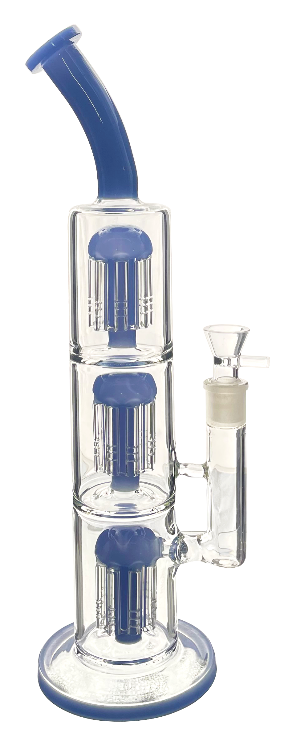 BEND COLOR MOUTHPIECE WITH TRIPLE TREE PERC - Limitless Puff