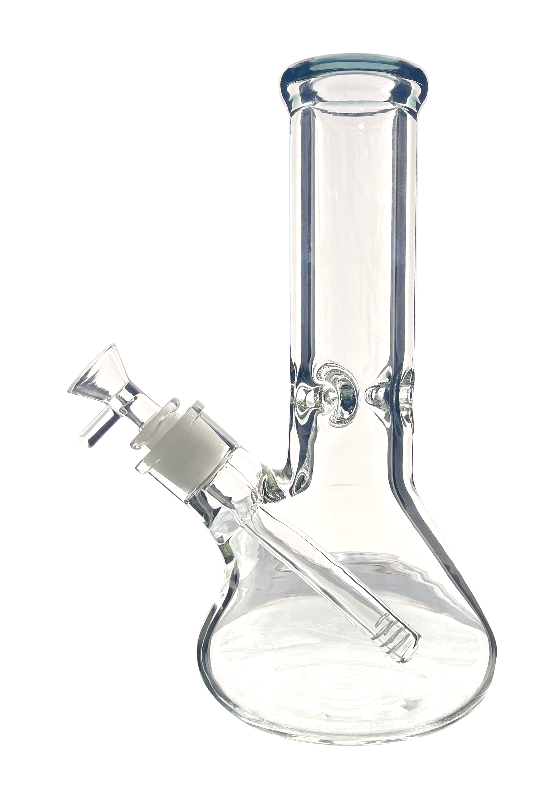 CLEAR BEAKER BONG WITH COLOR MOUTHPIECE - Limitless Puff
