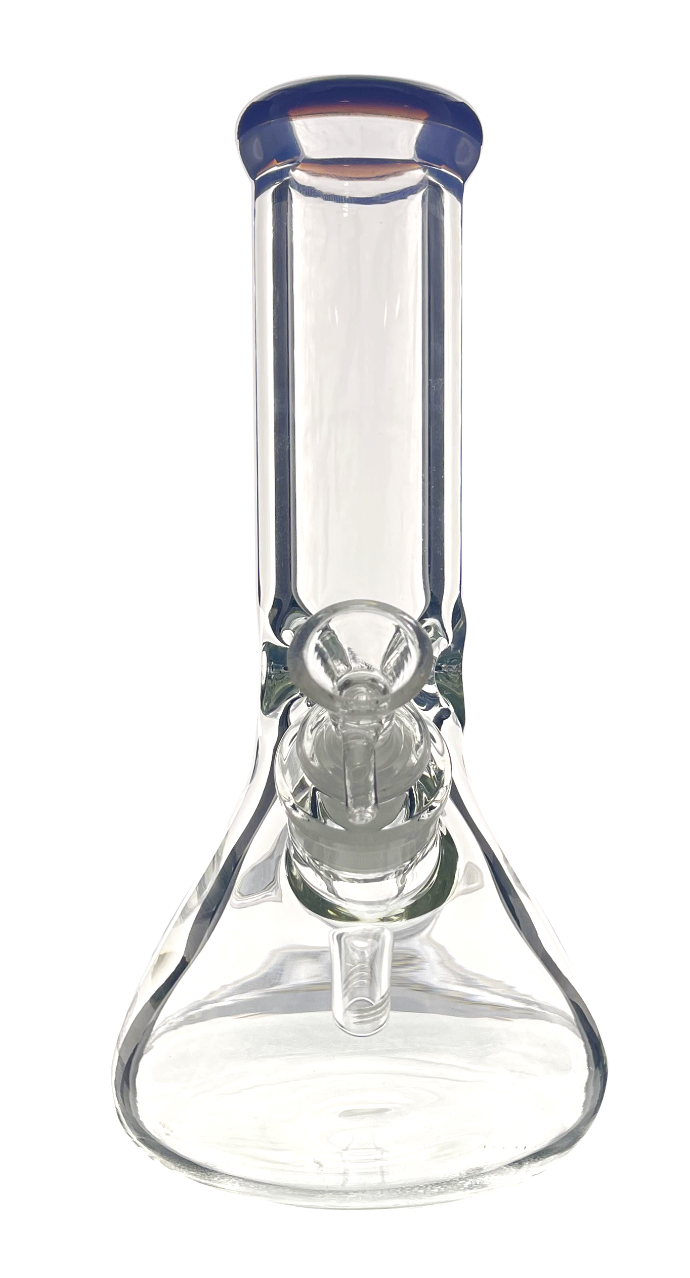 CLEAR BEAKER BONG WITH COLOR MOUTHPIECE - Limitless Puff